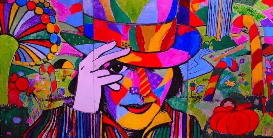 Fresque Géante Evénementielle et partipative pour Cocktails Apéritifs dîners Thème Charlie et la Chocolaterie Fresque Géante Evénementielle et partipative pour Cocktails Apéritifs dîners Thème Charlie et la Chocolaterie