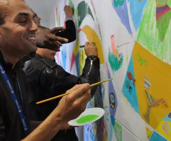 Fresque Événementielle géante pour soirée dîner séminaire Incentive Fresque Événementielle géante pour soirée dîner séminaire Incentive