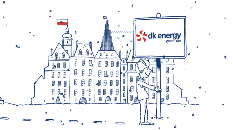 Illustration pour campagne lancement des nouveaux logos des filiales du groupe EDF Dalkia
