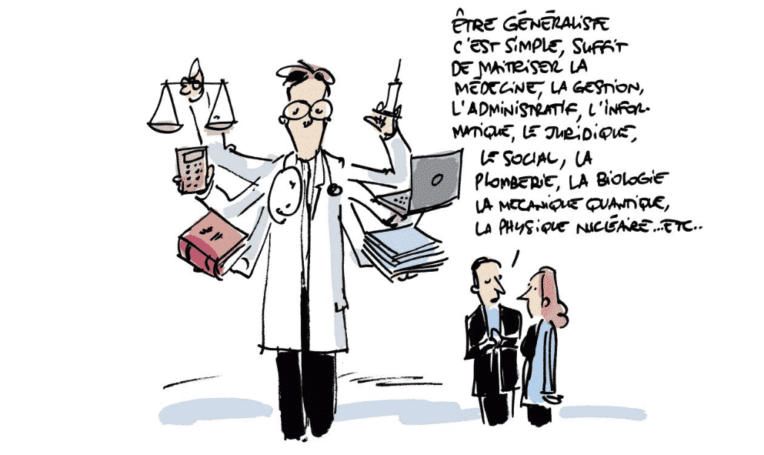 un dessin plusieurs fonctions : synthèse du métier d'un médécin généraliste