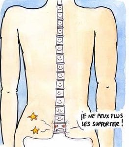 Illustration livret et presse médicale sur la lombalgie