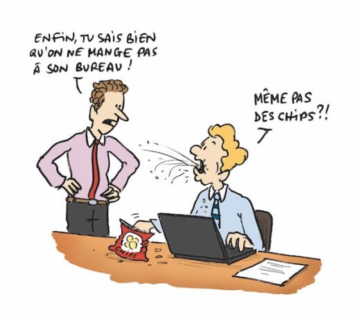 dessin humour consigne le savoir vivre au travail
