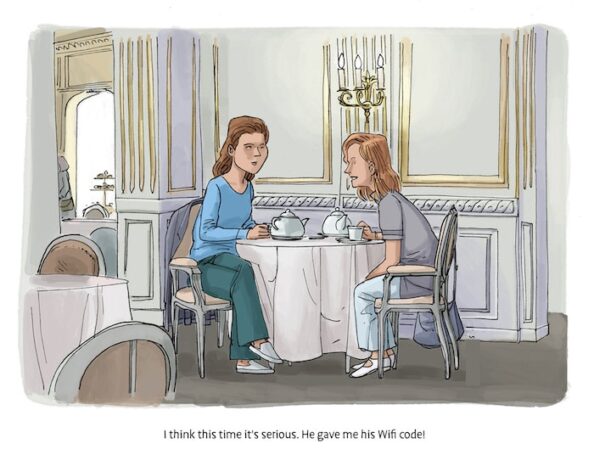 Illustration dessin d'actualité et de société : les jeunes et les écrans