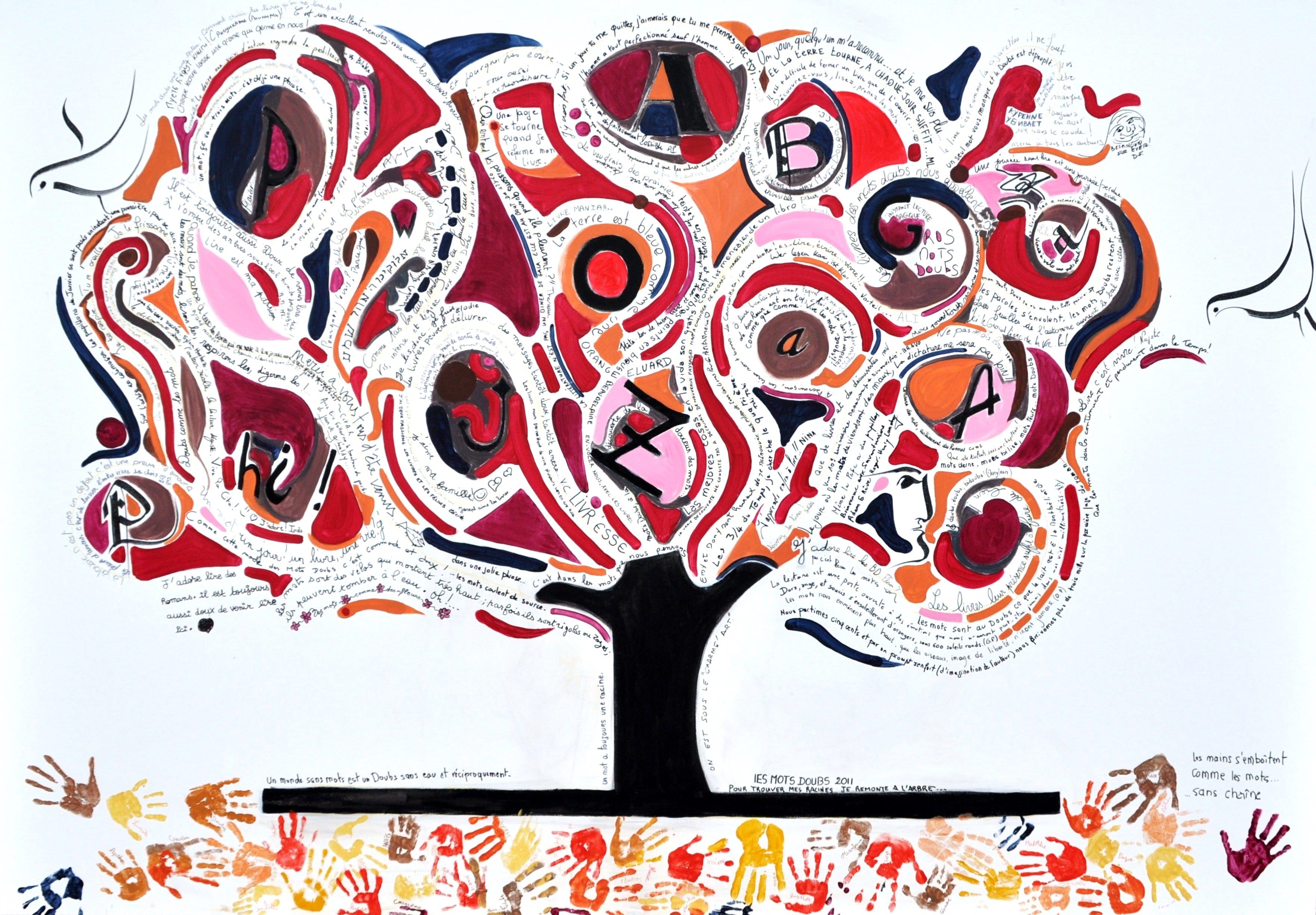 la Fresque à Mots Arbre à Voeux / Arbre à Messages / Arbre de Noël / Wish Tree