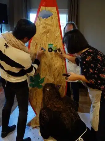 Atelier teambuilding cohésion Totem Peints Atelier cohésion teambuilding Totem Peints