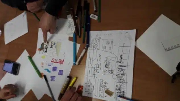 brainstorming écriture du scenario maquette atelier bande dessinée BD brainstorming écriture du scenario maquette atelier bande dessinée BD