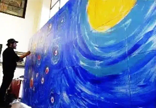 Fresque à la mannière de