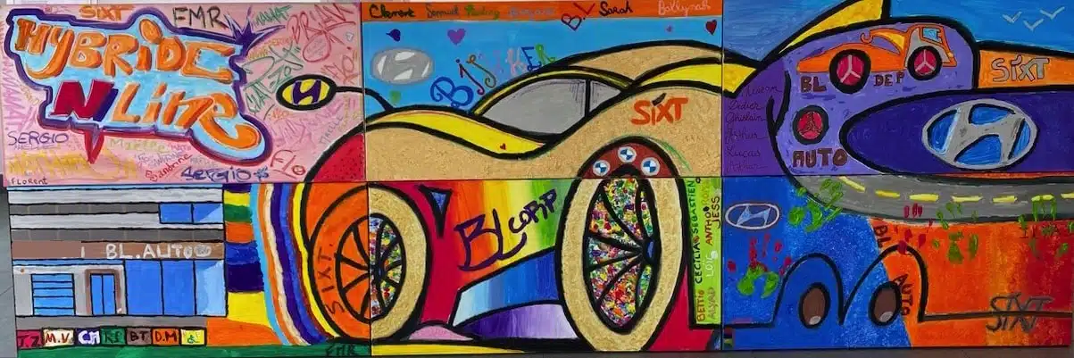 fresque inauguration Teambuilding Peinture Fresque