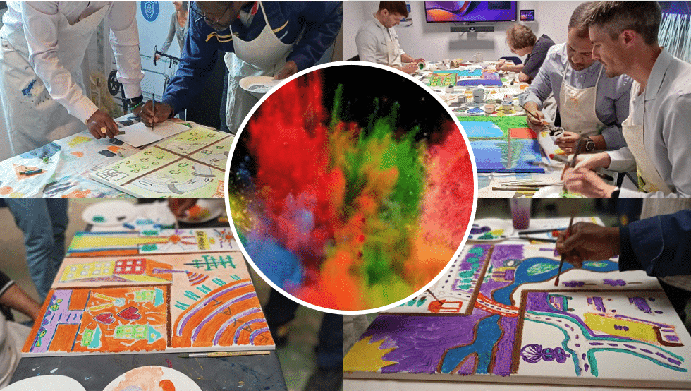 un road show artistique - atelier fresque en simultané dans plusieurs villes