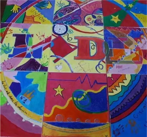 Fresque animation soirée avec Logo Fresque animation soirée avec Logo