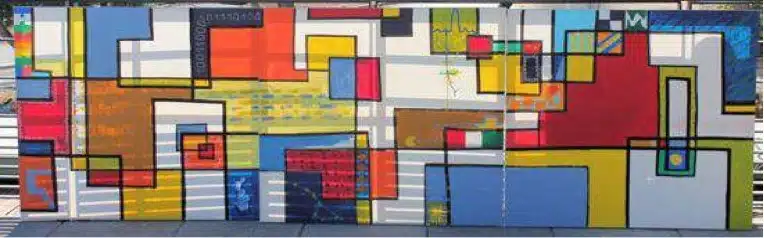 fresque à la manière de Fresque élégante Géante à la manière de grands peintre