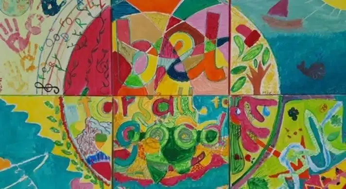 Fresque Géante avec logo pour cocktail dinatoire Fresque Géante avec logo pour cocktail dinatoire