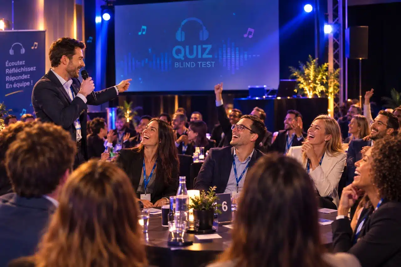 Quiz musical, ambiance de fête entreprise